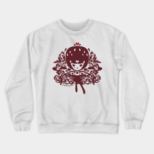 whimsical strawberry girl Crewneck Sweatshirt